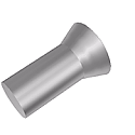 Large Solid 45 degree Rounded Countersunk Head Rivet - click for details