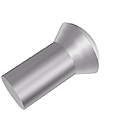 Large Solid 60 degree Rounded Countersunk Head Boiler Rivet - click for details